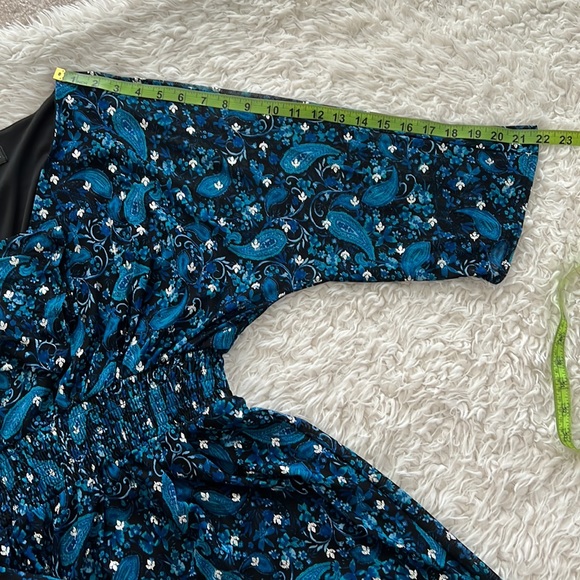 Harper 241 Blue Mid-Sleeve Dress Size Large Wedding Formal Paisley - Picture 15 of 15